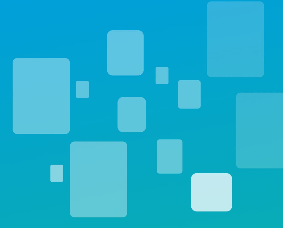 Blue background with rectangles