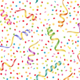 confetti and streamers card background
