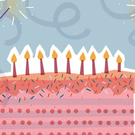 cake and birthday online card design