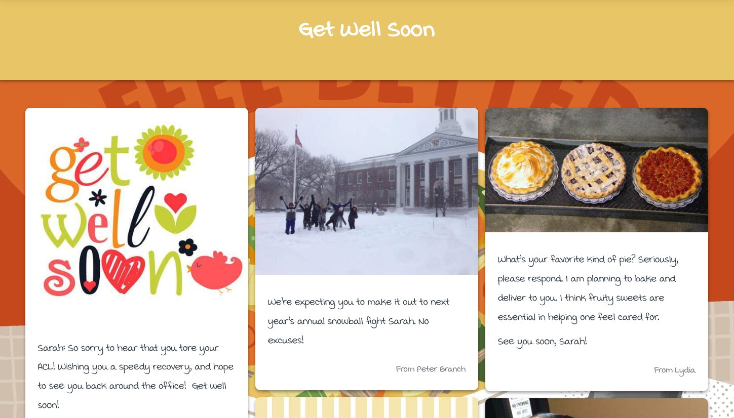 Get well soon eCard full of well wishes