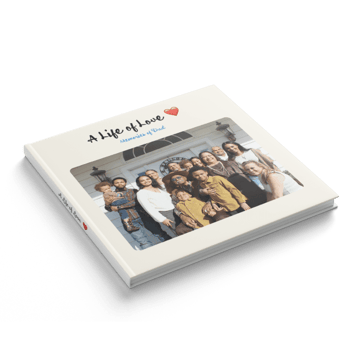 Printed online memorial book by Kudoboard