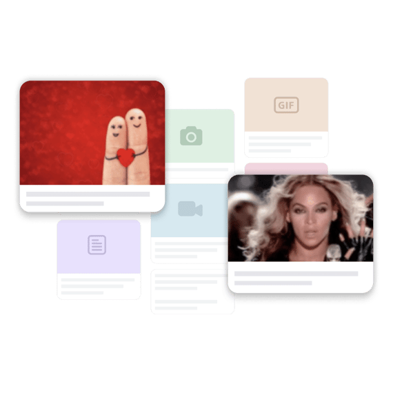 Posts on a wedding card
